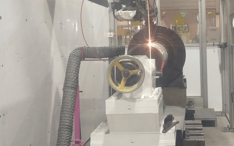 Laser Cladding Cel with lathe for tubes - Rodomach